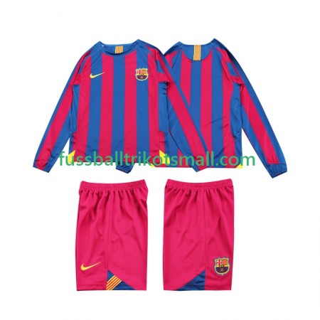 Fußballtrikots FC Barcelona 2006 Retro Kinder 2005 Langarm Heimtrikotsatz kaufen